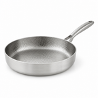 Thick Hammered Titanium Non-Coated Non-Stick Frying Pan (Induction & Gas Compatible)