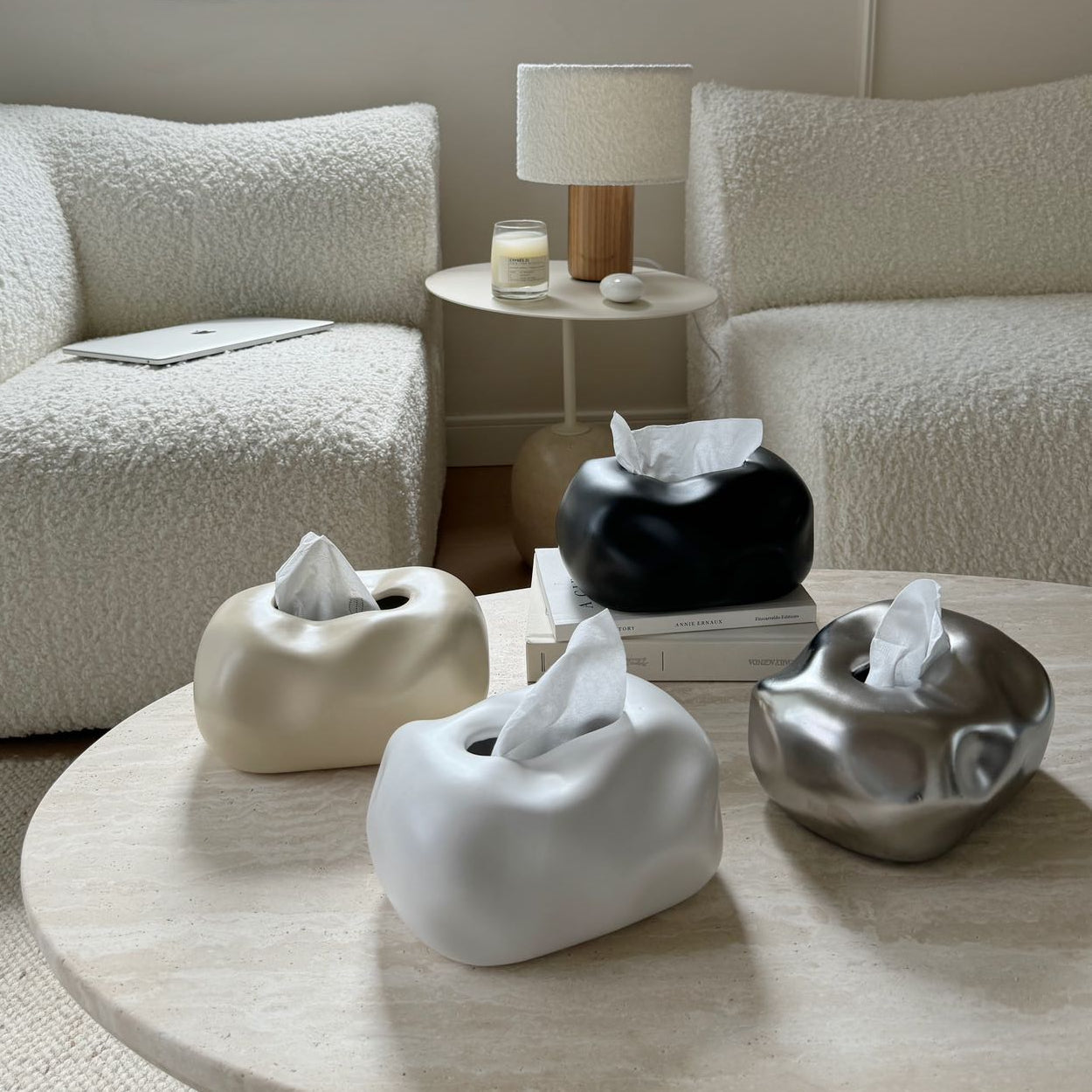 Chic Cloud-Shaped Ceramic Tissue Holder