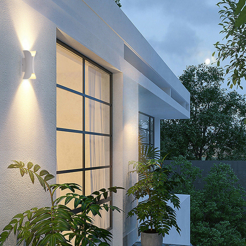 Outdoor LED Wall Light - Upward and Downward Sculpted Design