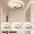 Minimalist Round Ceiling Light with Spiral LED Design – Flush Mount