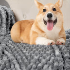 Soft Bubble Fleece Throw Blanket