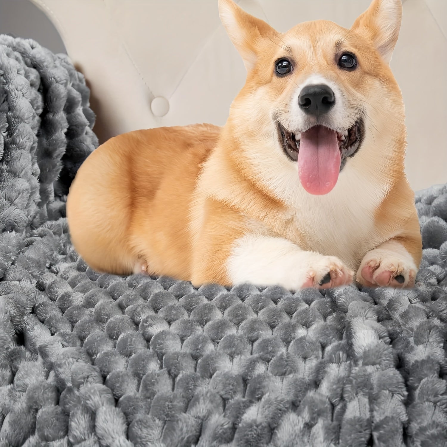 Soft Bubble Fleece Throw Blanket