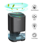 Dehumidifier 1000ml Quiet 2-in-1 Air Filtration