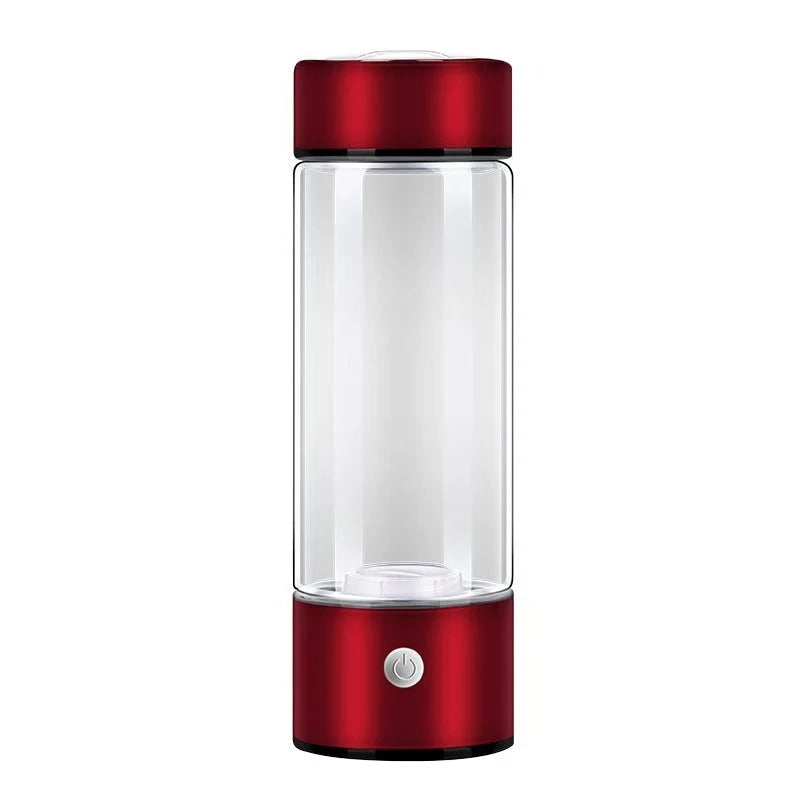 Hydrogen Water Bottle USB Rechargeable Borosilicate Glass 420ml