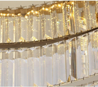 Ceiling Light Fixture with Round Crystal Design and Elegant Gold Finish