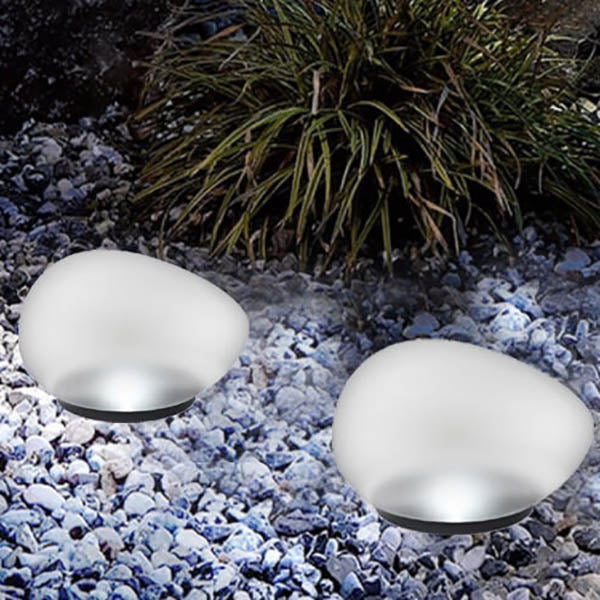 Compact Solar Ground Light with Frosted Glass Appearance