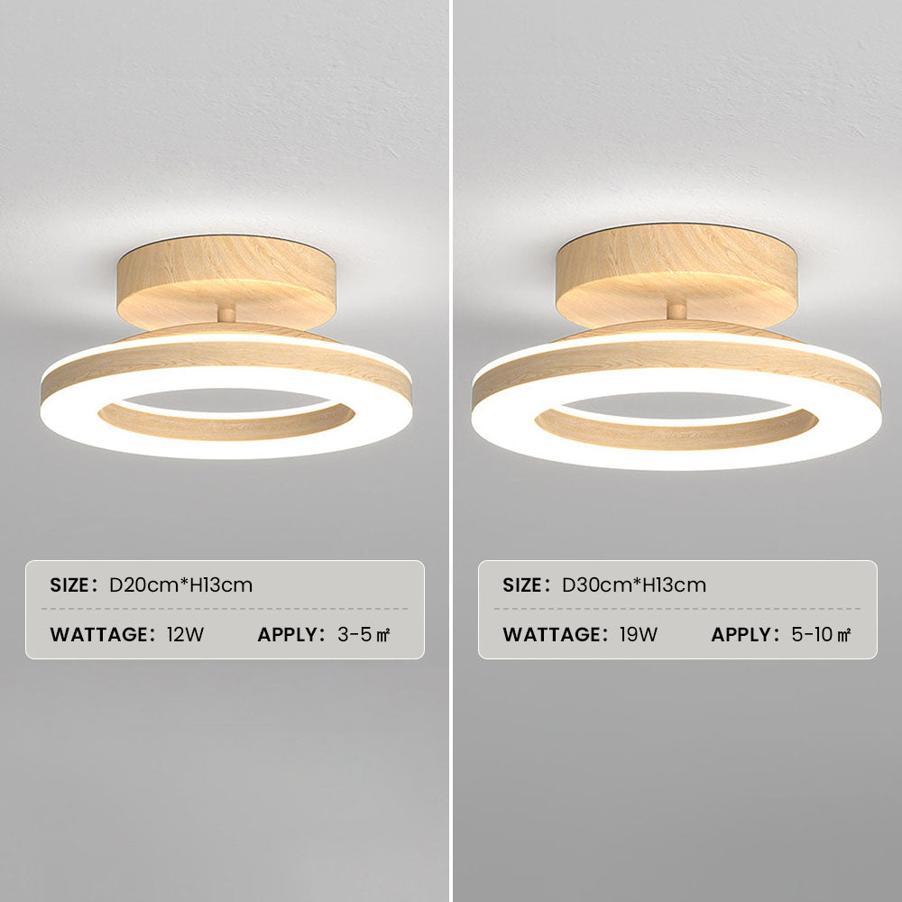 Modern Round Ceiling Light with LED - Acrylic Fixture for Hallways