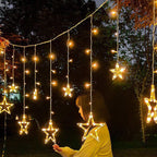 Star and Moon Shaped Solar String Lights