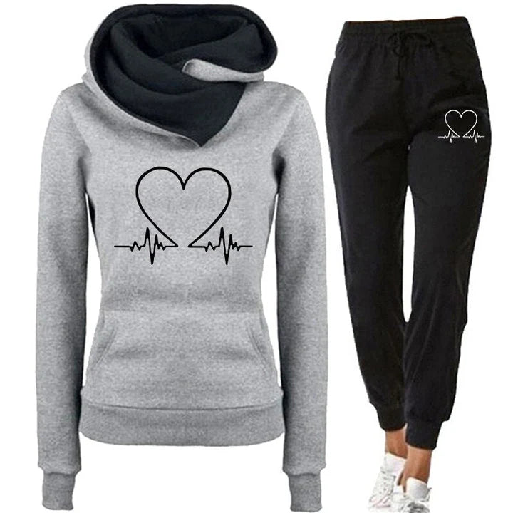 Tracksuit Set Ultrasoft Cotton Loose Straight Fit Double-Stitched