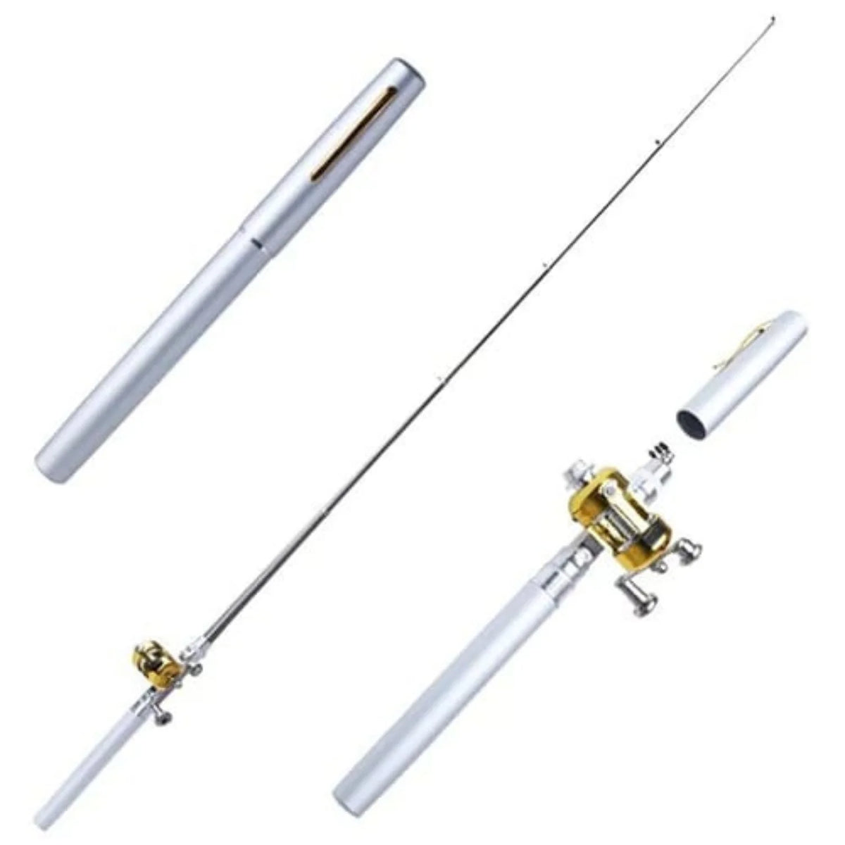 Telescopic Fishing Rod Pocket Sized Corrosion Resistant Aluminum Alloy