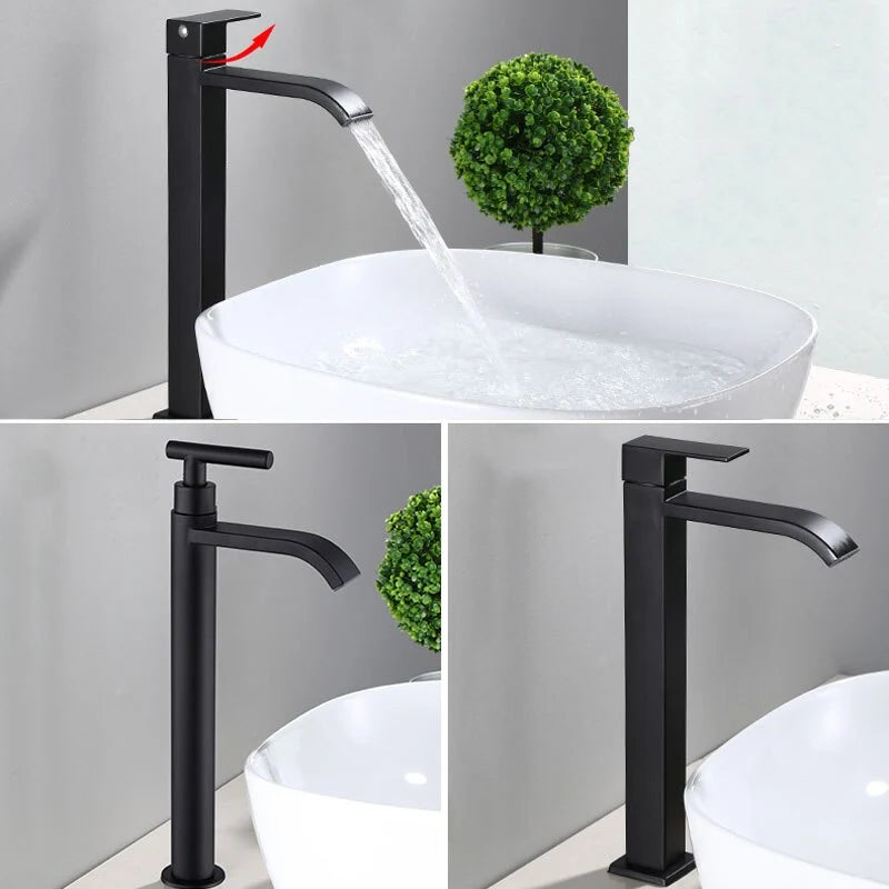 Cold Water Tap Matte Black Stainless Steel