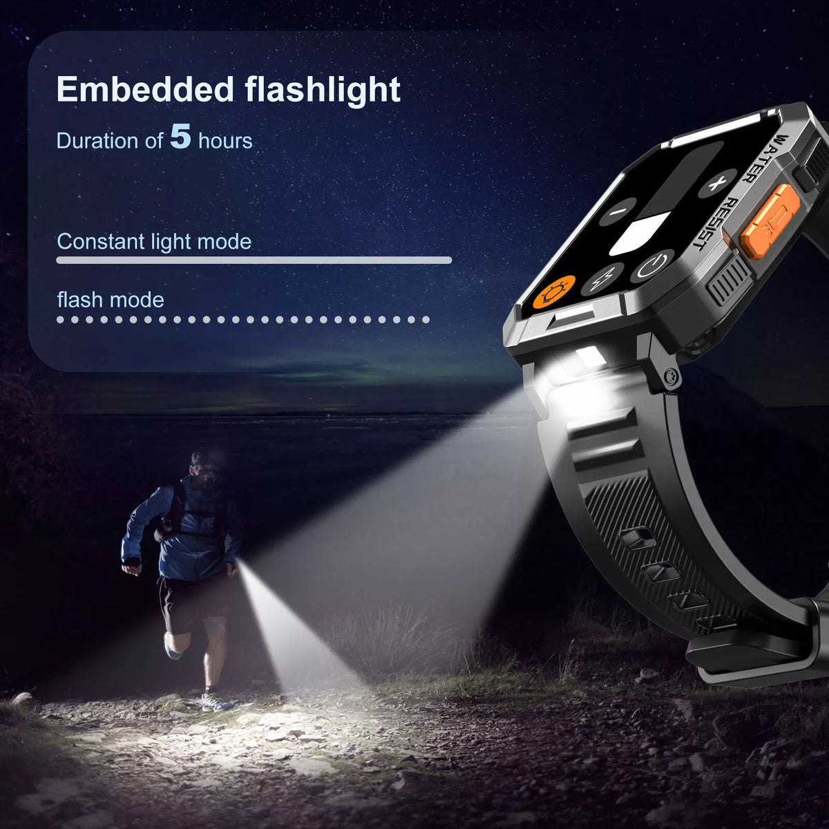 Smartwatch Rugged IP67 Long Battery Life Call & SOS