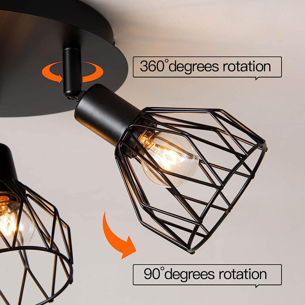 Adjustable Black Ceiling Spotlight Light | Vintage Industrial Style