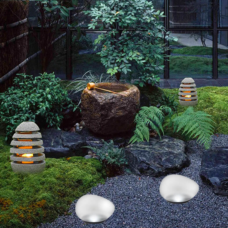 Compact Solar Ground Light with Frosted Glass Appearance