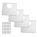 Cabinet Hinge Mounting Plate Stainless Steel Brushed Finish