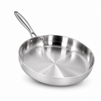 Three-Layer 316 Stainless Steel Frying Pan (Induction & Oven Compatible)
