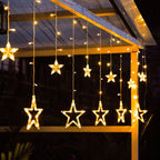Star and Moon Shaped Solar String Lights