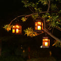 LED Candle Lantern for Outdoors - Solar-Powered with Glass Panels