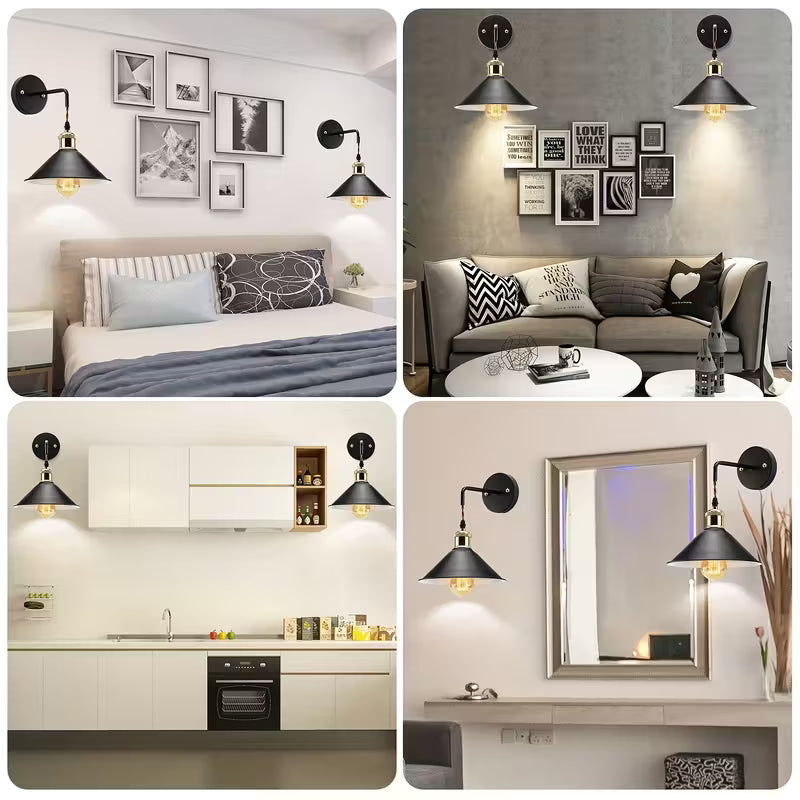 Industrial Wall Light Fixture - Modern Metal Sconce with Oil-Rubbed Finish