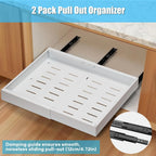 Pull-Out Cabinet Drawers Adjustable Width 77 Lb Capacity