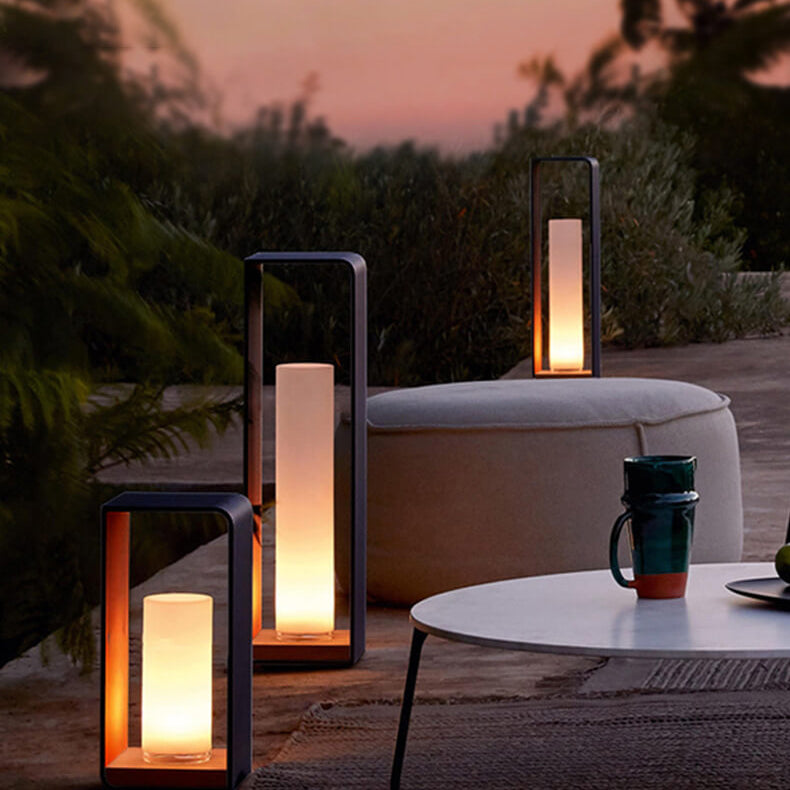 Waterproof Solar LED Outdoor Light – Modern Square Design