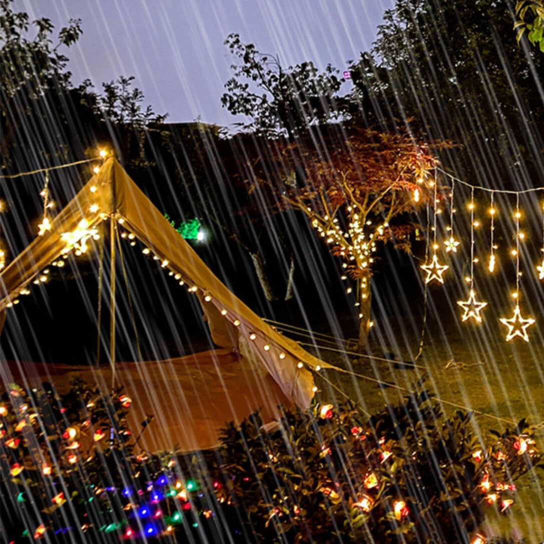 Star and Moon Shaped Solar String Lights