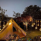 Star and Moon Shaped Solar String Lights