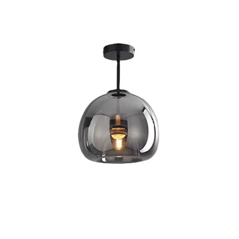Glass Sphere Ceiling Fixture | Semi-Flush Mount Design
