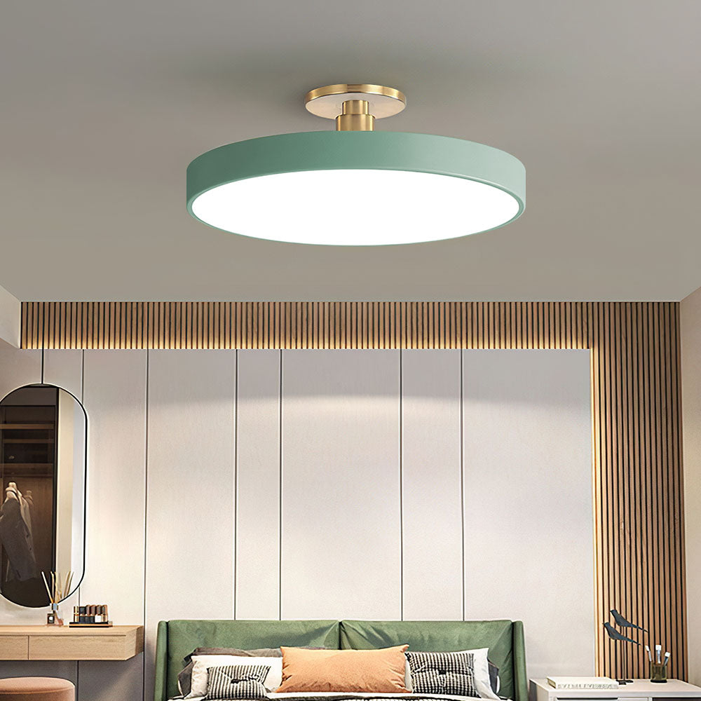 Stylish Dual-Tone LED Ceiling Fixture with Remote Dimming