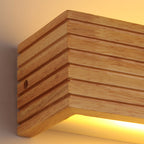 Minimalist LED Wall Light – Contemporary Wooden Fixture for Bedroom & Living Room