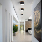 Flush Mount LED Ceiling Light with Wooden Accent in Scandinavian Style