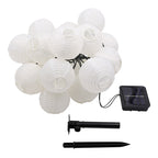 Multicolor Round Lantern Shades Solar String Lights