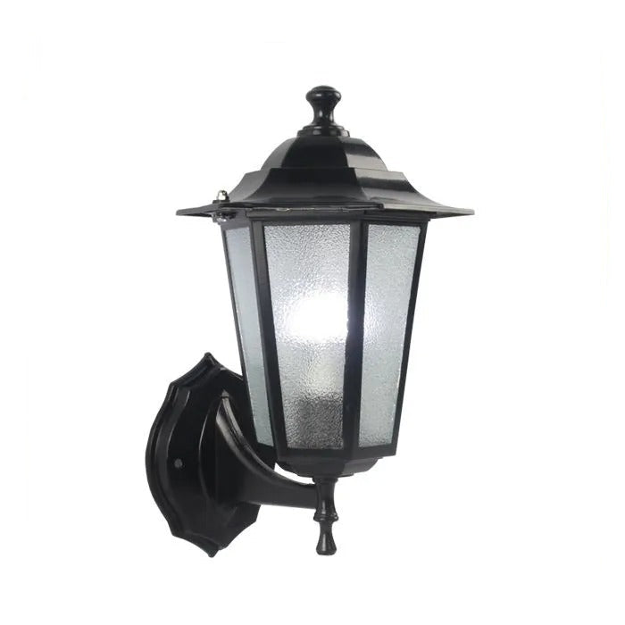 Motion Sensor Outdoor Wall Light with Black Metal Design