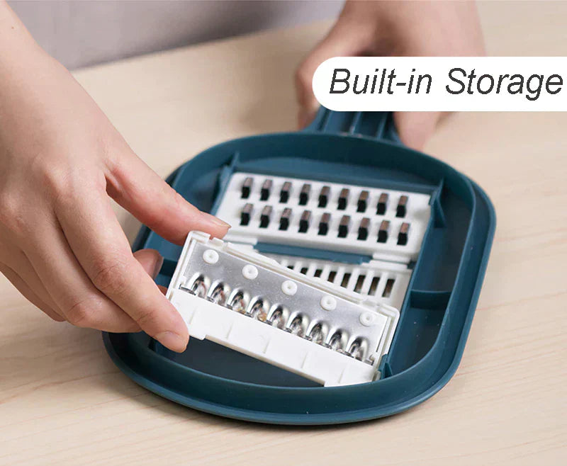 Vegetable Cutter Stainless Steel Blades & Rotating Drain Basket
