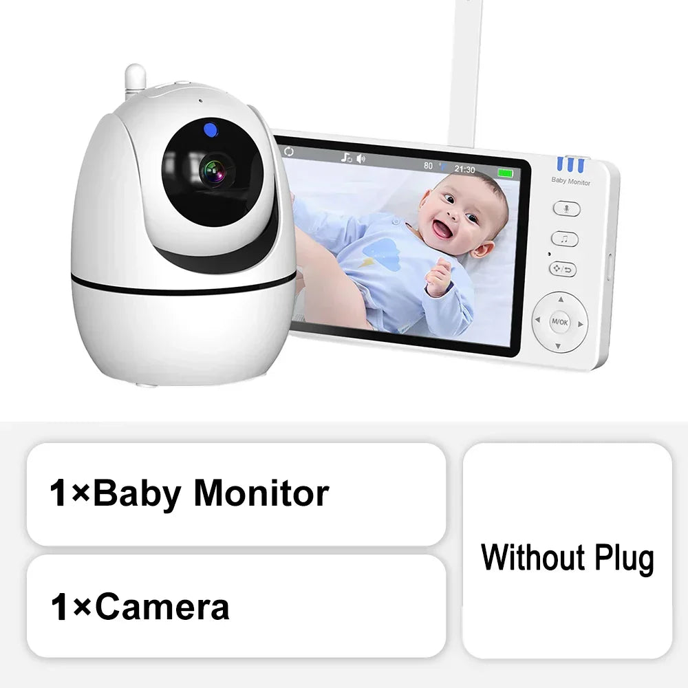 Baby Monitor 5-Inch HD Pan & Tilt Two-Way Talk