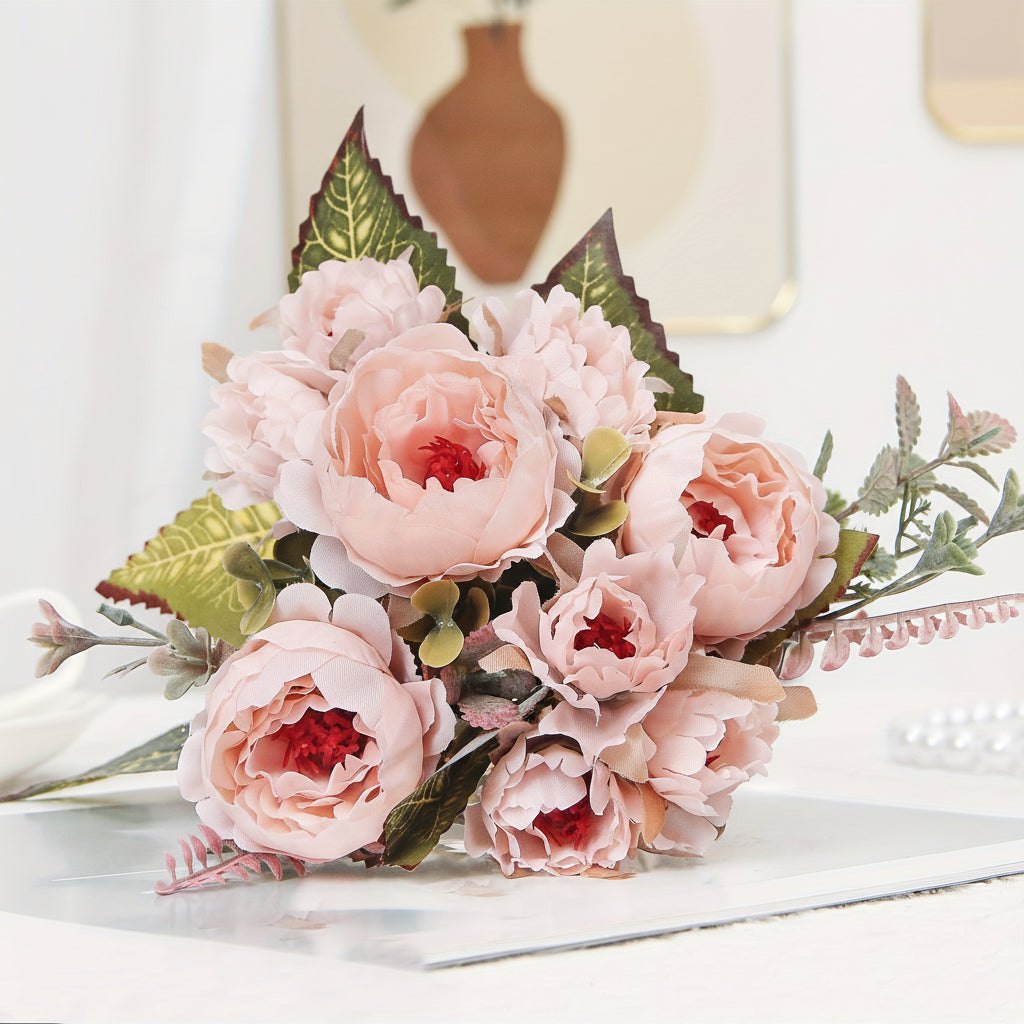 Artificial Peony Floral Arrangement for Mother's Day Home Decor