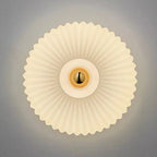 Retro Round Disc Wall Light with Glass Shade