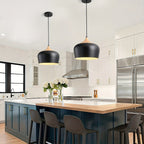 Scandinavian Style Pendant Lamp | Iron and Wood Texture Design