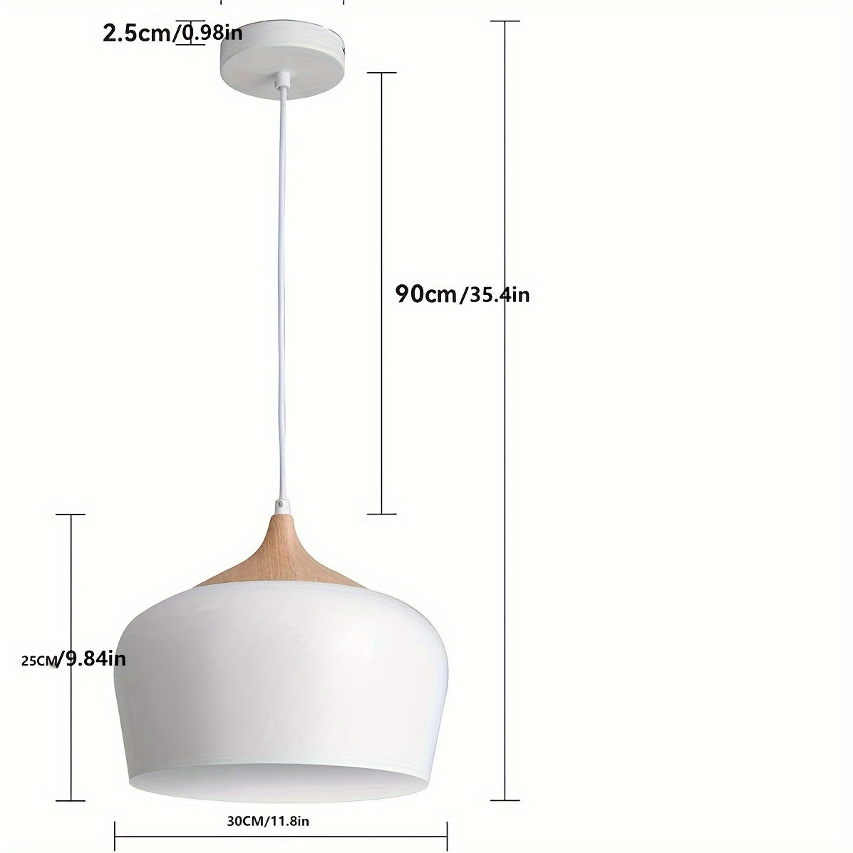 Scandinavian Style Pendant Lamp | Iron and Wood Texture Design