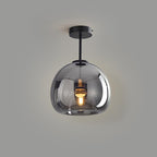 Glass Sphere Ceiling Fixture | Semi-Flush Mount Design