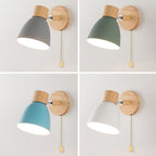 Wood and Iron Macaron Lamp – Contemporary Minimalist Wall Light
