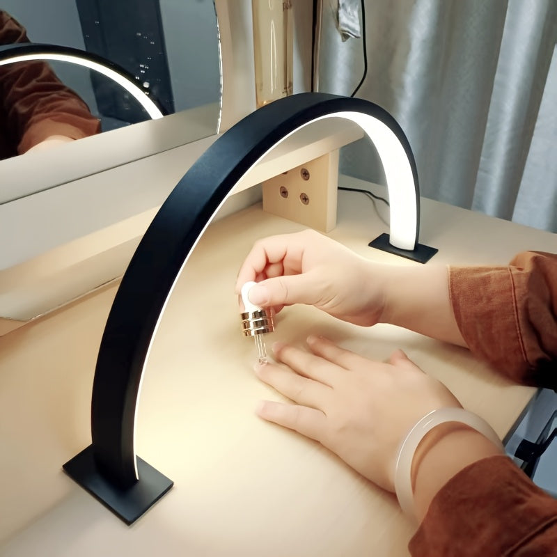 Adjustable Metal Desk Light with USB – LED Crescent Moon Design