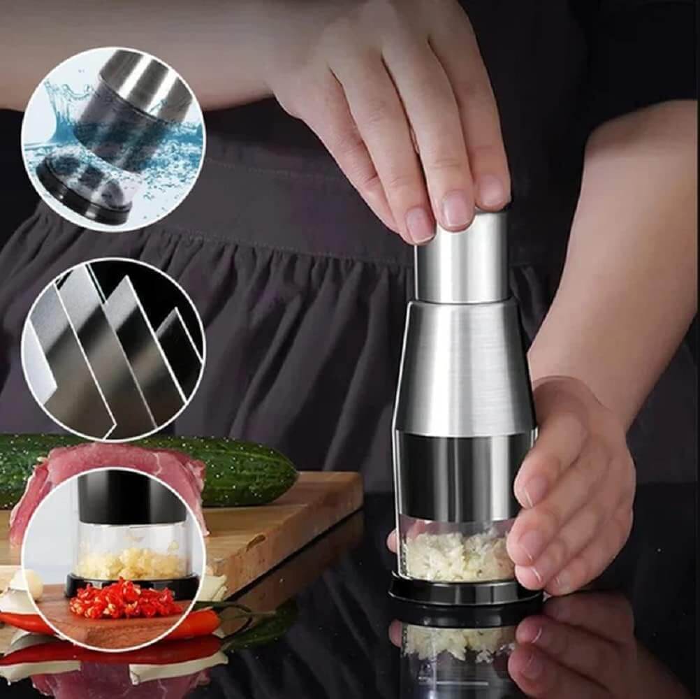 Manual Vegetable Cutter Zigzag Blade Stainless Steel Integrated Bowl