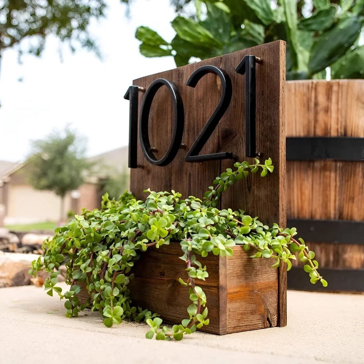 House Numbers Floating Shadow Weatherproof Zinc Alloy Easy Install