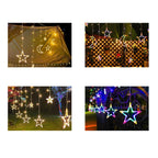 Star and Moon Shaped Solar String Lights
