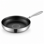 Tri-Ply Stainless Steel Honeycomb Non-Stick Frying Pan (Multiple Sizes)