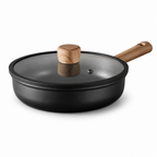 Durable Titanium Non-Stick Frying Pan With Lid (3-Pc Set)