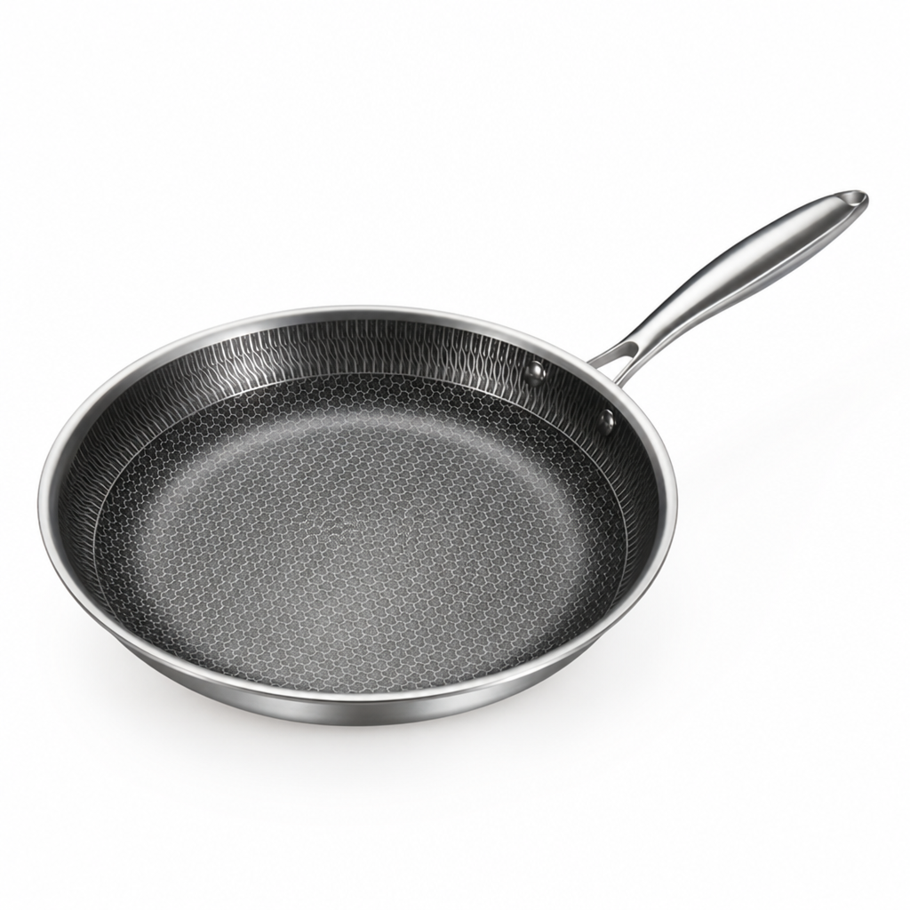 Coating-Free Stainless Steel Wok & Frying Pan (26 cm)