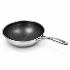 Honeycomb Stainless Steel Scratch-Resistant Non-Stick Wok (30–36 cm)