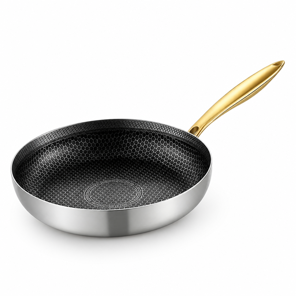 Honeycomb Nonstick 316 Stainless Steel Frying Pan (Induction Compatible)